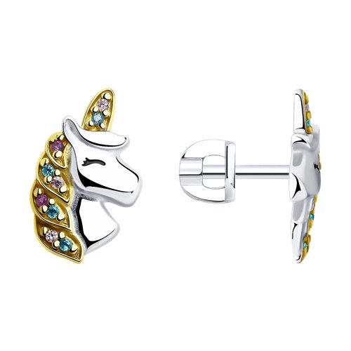 Серьги SOKOLOV - Серебро 925, Фианит (арт. 94025706)