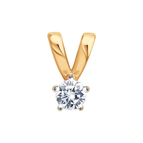 Подвеска Diamant - Золото 585, Фианит (арт. 51-130-01973-2)