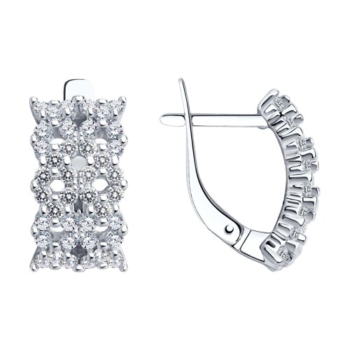 Серьги SOKOLOV - Серебро 925, Фианит (арт. 94022397)