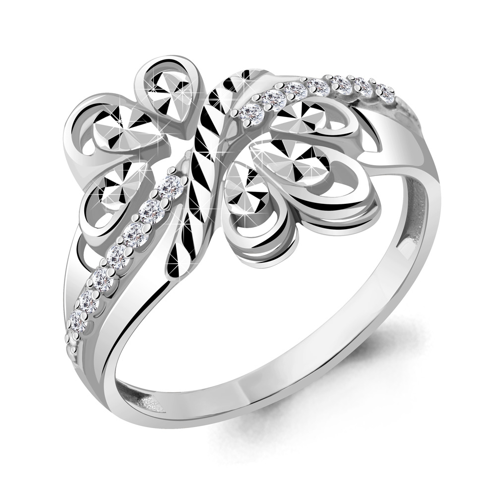 Кольцо Аквамарин - Серебро 925, Фианит (арт. 68853А.5)