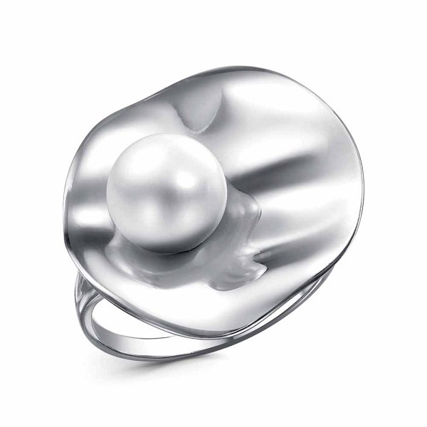 Кольцо Красная пресня - Серебро 925, Жемчуг имитация (арт. 23616044Пл)