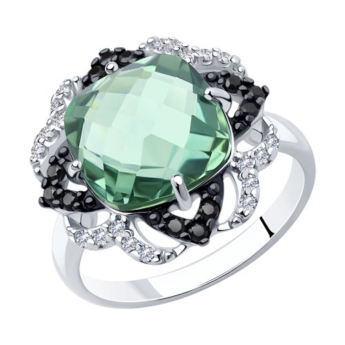 Кольцо SOKOLOV - Серебро 925, Синтетический кварц , Фианит (арт. 92011347)