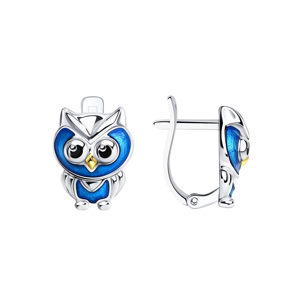 Серьги SOKOLOV - Серебро 925, Эмаль (арт. 94023129)