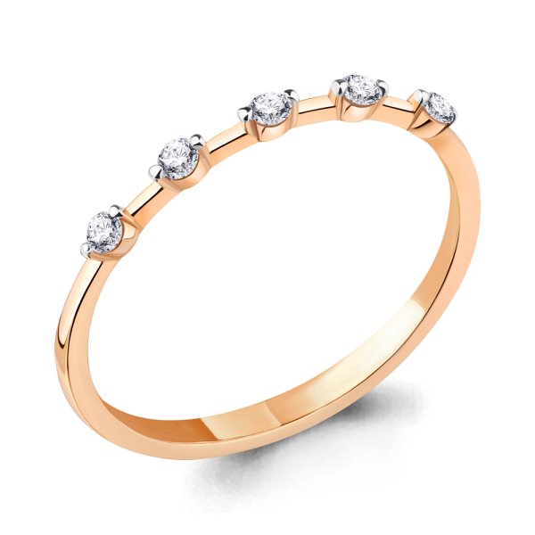 Кольцо Аквамарин - Золото 585, Фианит (арт. 67115.1)