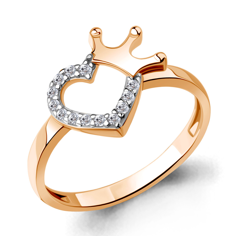 Кольцо Аквамарин - Серебро 925, Фианит (арт. 600769А.6)