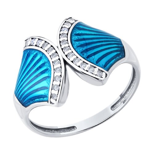 Кольцо Diamant - Серебро 925, Фианит, Эмаль (арт. 94-110-02298-2)
