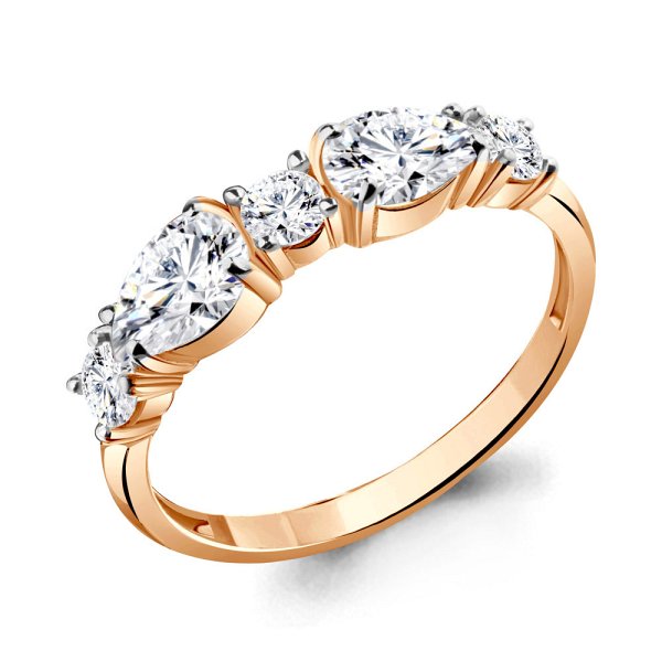 Кольцо Аквамарин - Серебро 925, Фианит (арт. 69565А.6)