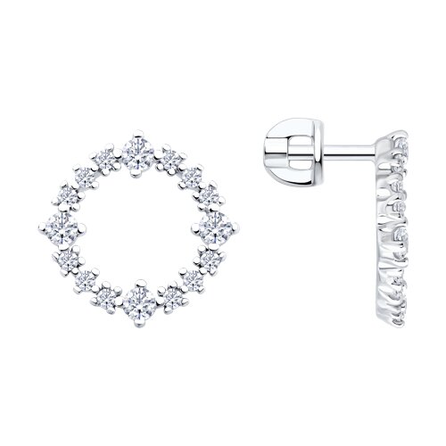 Серьги SOKOLOV - Серебро 925, Фианит (арт. 94027353)