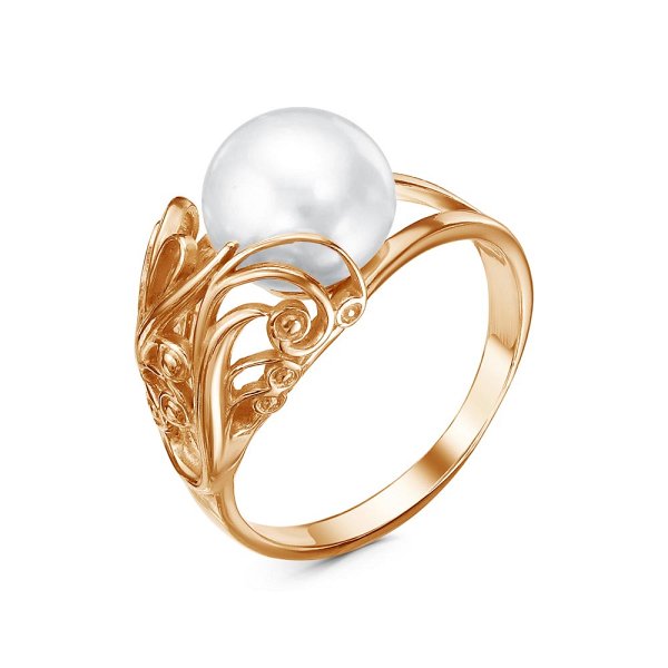 Кольцо Красная пресня - Серебро 925, Жемчуг культивированный (арт. 23313029)