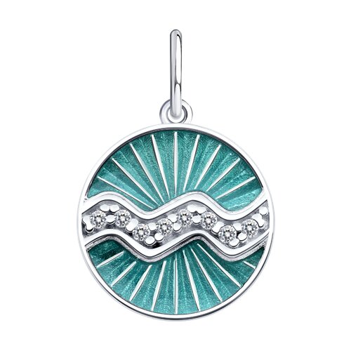 Подвеска Diamant - Серебро 925, Фианит, Эмаль (арт. 94-130-00010-1)