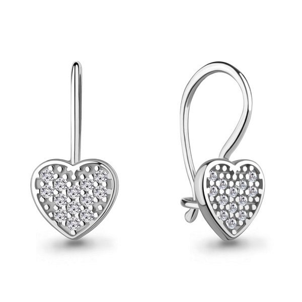 Серьги Аквамарин - Серебро 925, Фианит (арт. 400859А.5)