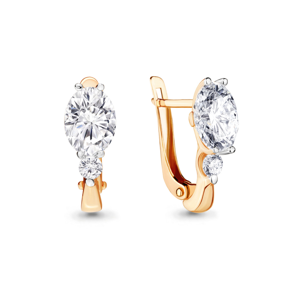 Серьги Аквамарин - Серебро 925, Фианит (арт. 46732.6)