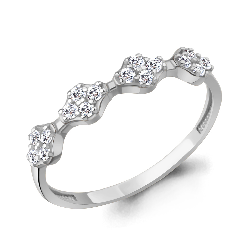 Кольцо Аквамарин - Серебро 925, Фианит (арт. 600710А.5)