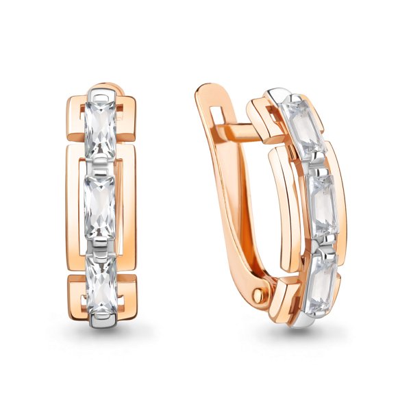 Серьги Аквамарин - Серебро 925, Фианит (арт. 49139.6)