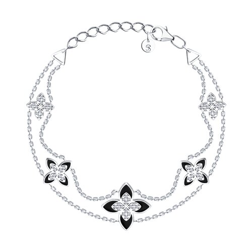 Браслет SOKOLOV - Серебро 925, Фианит, Эмаль (арт. 94051577)