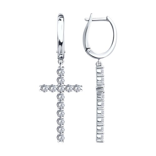 Серьги SOKOLOV - Серебро 925, Фианит (арт. 94027088)