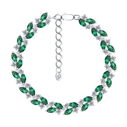 Браслет Diamant - Серебро 925, Синтетический ситалл , Фианит (арт. 94-350-02173-2)