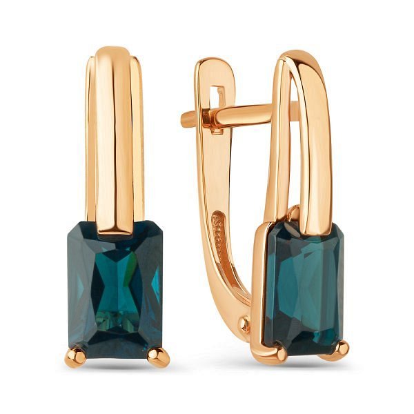 Кольцо ЮФ Династия - Золото 585, Синтетический топаз Лонд (арт. 020261-1330)