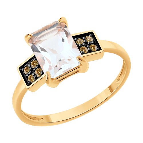 Кольцо Diamant - Золото 585, Горный хрусталь (арт. 51-310-02948-1)