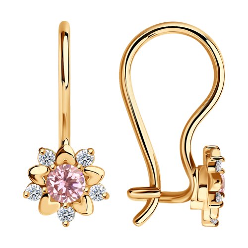 Серьги SOKOLOV - Золото 585, Фианит (арт. 024792)