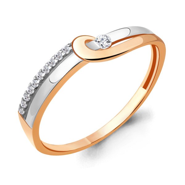 Кольцо Аквамарин - Золото 375, Фианит (арт. 64396А.8)