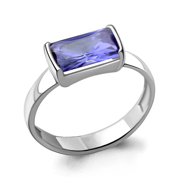 Кольцо Аквамарин - Серебро 925, Синтетический танзанит (арт. 69546603.5)