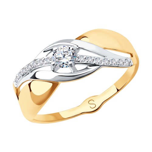 Кольцо SOKOLOV - Золото 375, Фианит (арт. 017948-4)