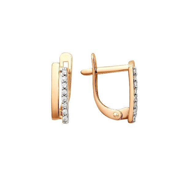 Серьги ЮФ Династия - Золото 375, Фианит (арт. 000762-5102)