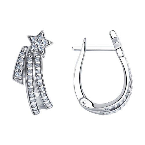 Серьги SOKOLOV - Серебро 925, Фианит (арт. 94025881)