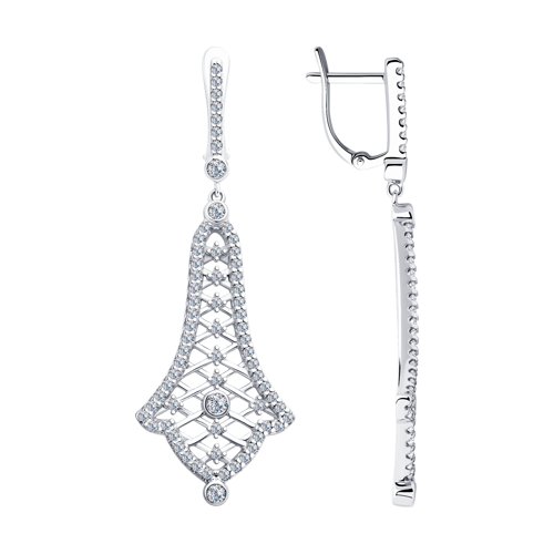 Серьги SOKOLOV - Серебро 925, Фианит (арт. 94023373)