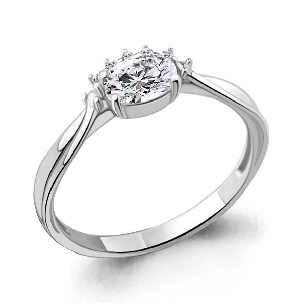 Кольцо Аквамарин - Серебро 925, Фианит (арт. 67147А.5)