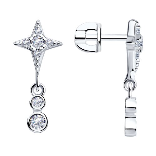 Серьги SOKOLOV - Серебро 925, Фианит (арт. 94025768)