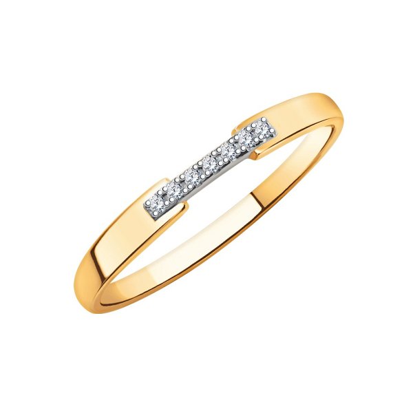 Кольцо Атолл - Золото 585, Фианит (арт. 10703)