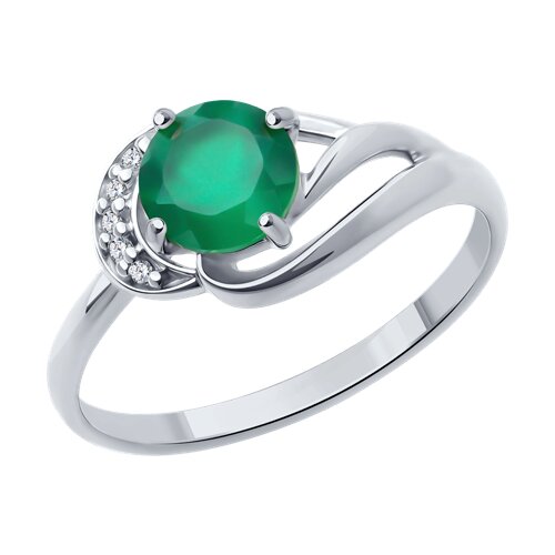 Кольцо Diamant - Серебро 925, Агат, Фианит (арт. 94-310-00184-2)