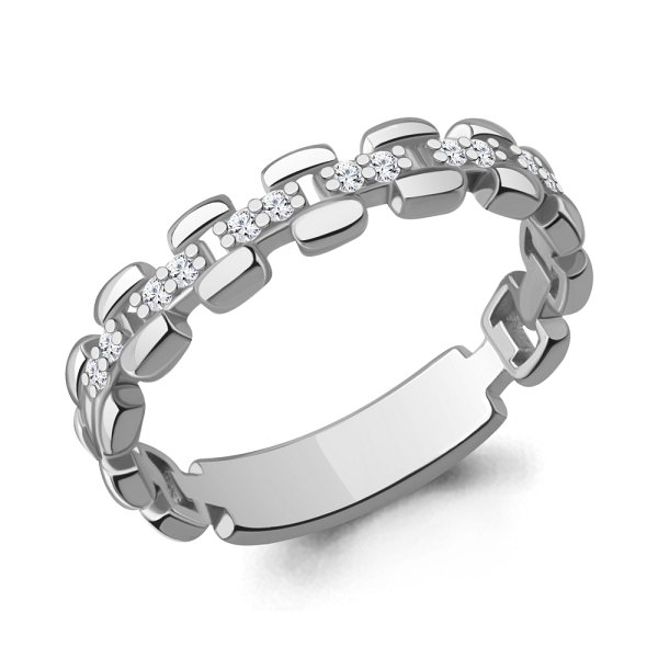 Кольцо Аквамарин - Серебро 925, Фианит (арт. 600628А.5)