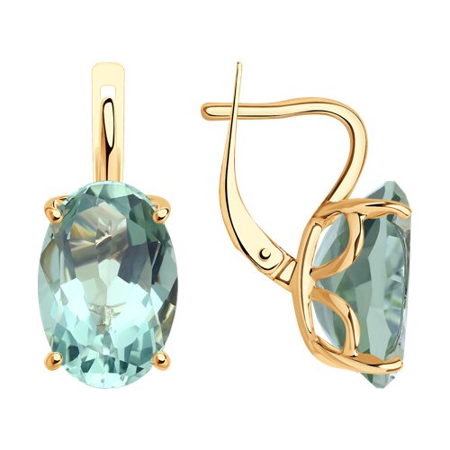 Серьги SOKOLOV - Золото 585, Синтетический кварц (арт. 728230)