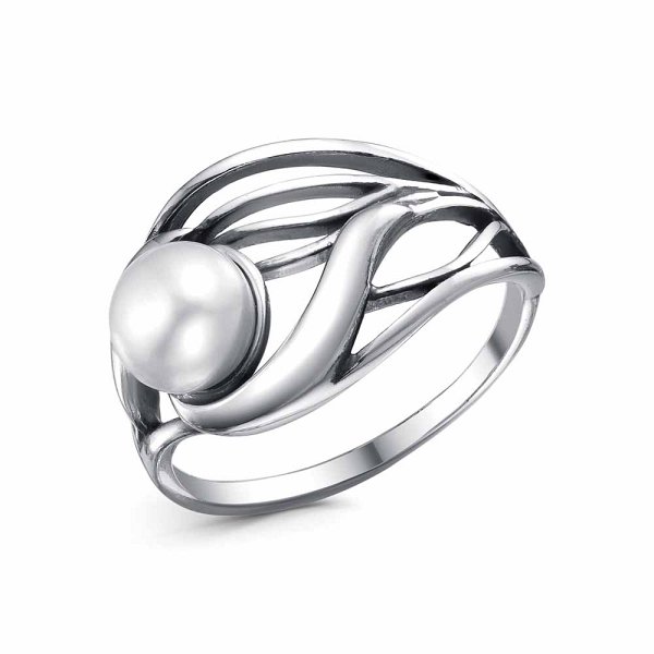 Кольцо Красная пресня - Серебро 925, Жемчуг культивированный (арт. 23316392)
