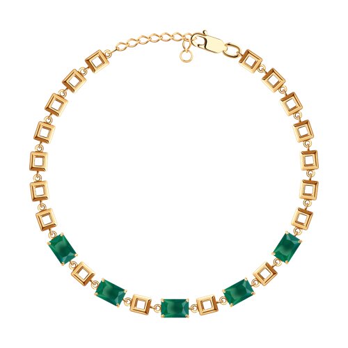 Браслет SOKOLOV - Золото 585, Агат (арт. 750696)