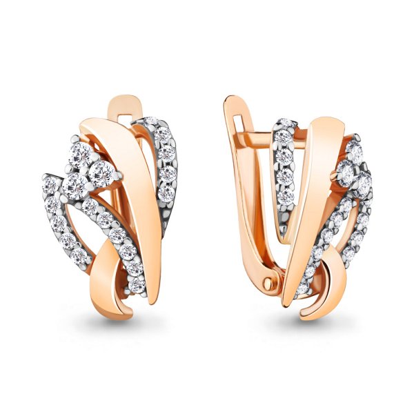 Серьги Аквамарин - Серебро 925, Фианит (арт. 48303А.6)