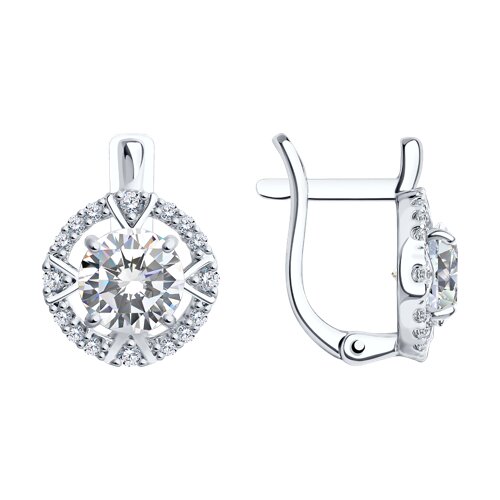 Серьги SOKOLOV - Серебро 925, Фианит (арт. 94022001)