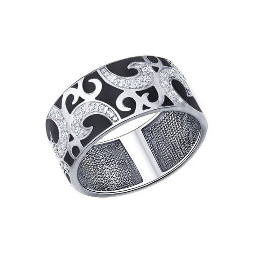 Кольцо SOKOLOV - Серебро 925, Фианит, Эмаль (арт. 94011342)