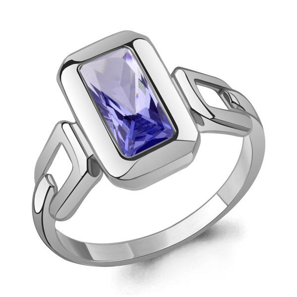 Кольцо Аквамарин - Серебро 925, Синтетический танзанит (арт. 650006603.5)