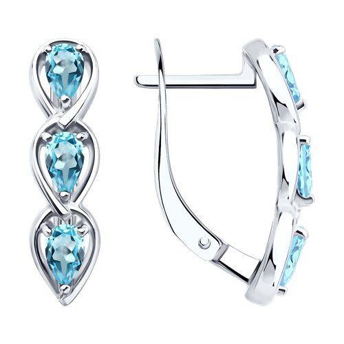 Серьги SOKOLOV - Серебро 925, Топаз (арт. 92025388)