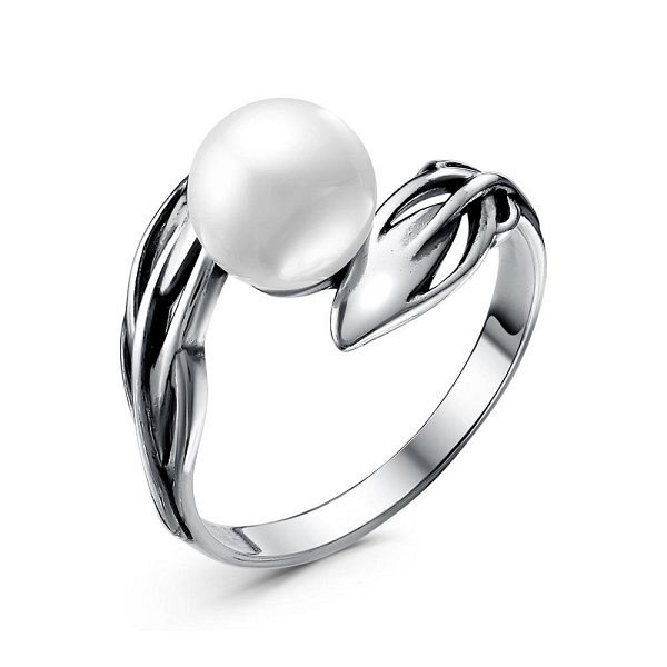 Кольцо Красная пресня - Серебро 925, Жемчуг имитация (арт. 23614790)