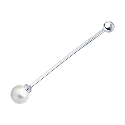 Брошь Diamant - Серебро 925, Жемчуг синтетический (арт. 94-140-02370-1)