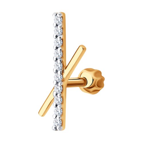 Серьга SOKOLOV - Золото 585, Фианит (арт. 170098)