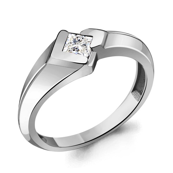 Кольцо Аквамарин - Серебро 925, Фианит (арт. 68831.5)