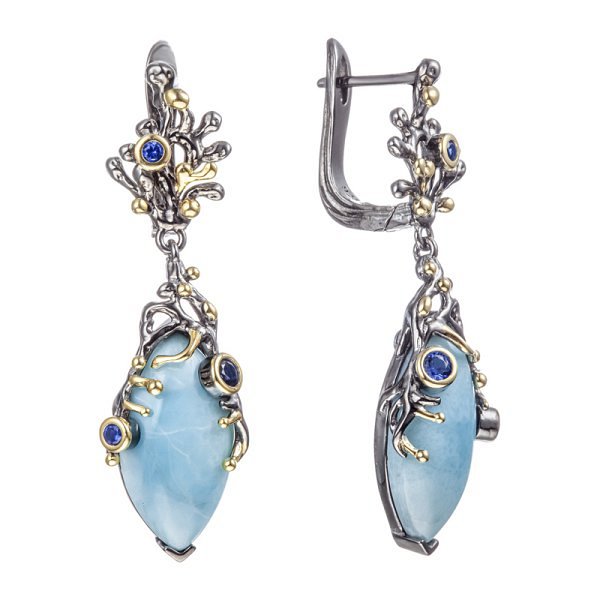 Серьги Мастер Клио - Серебро 925, Синтетическая шпинель, Фианит (арт. 36С153031)