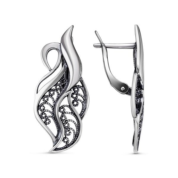 Серьги Красная пресня - Серебро 925 (арт. 33012922)