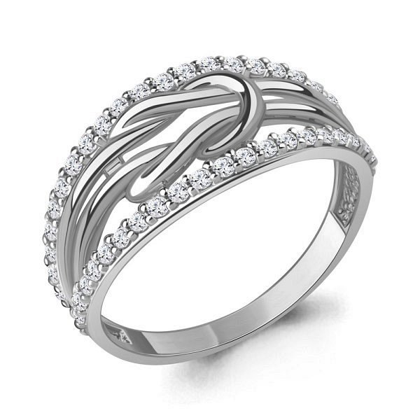 Кольцо Аквамарин - Серебро 925, Фианит (арт. 67940А.5)